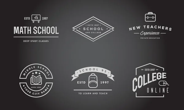 Set of Education Identity Elements - Stok Vektor