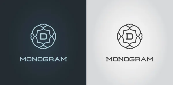 Ensemble de modèles de monogrammes élégants — Image vectorielle
