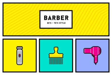 Şık Retro Icons Set