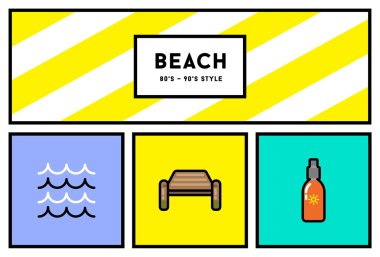 Şık Retro Icons Set