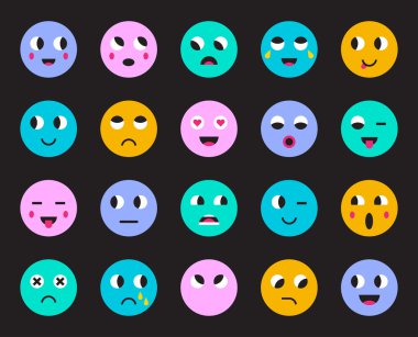 Emoticons simgeler kümesi 