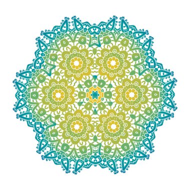 Etnik Psychedelic fraktal Mandala