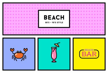 Şık Retro Icons Set