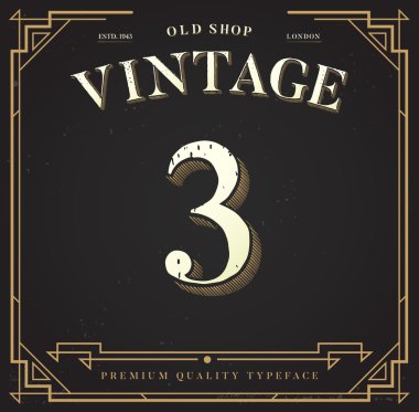 Şık şık arka plan ile sayı