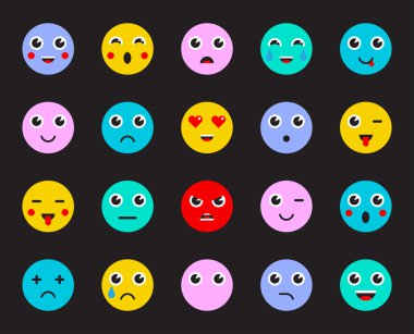 Emoticons simgeler kümesi 