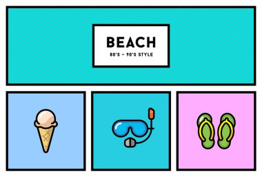 Şık Retro Icons Set