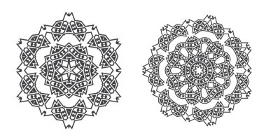 Etnik fraktal Mandala sembolleri