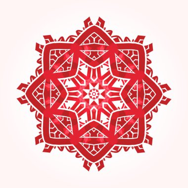 Etnik Psychedelic fraktal Mandala