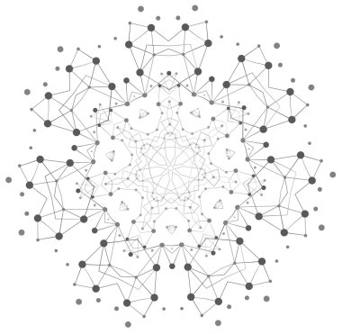 Moleküler yapısı ile çizgiler ve noktalar