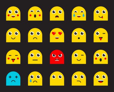 Emoticons simgeler kümesi 