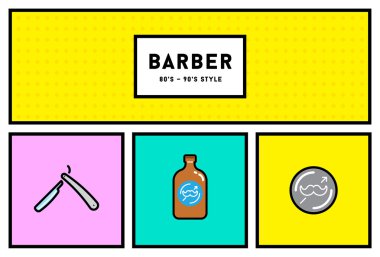 Retro tarzı Icons Set 