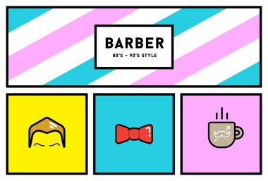 Retro tarzı Icons Set 