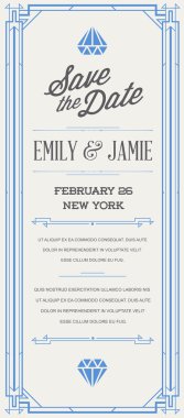 Vintage Düğün Davetiyesi 