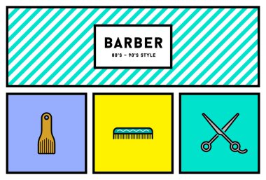 Retro tarzı Icons Set 