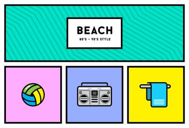 Şık Retro Icons Set