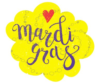 Karnaval Mardi Gras kaligrafi