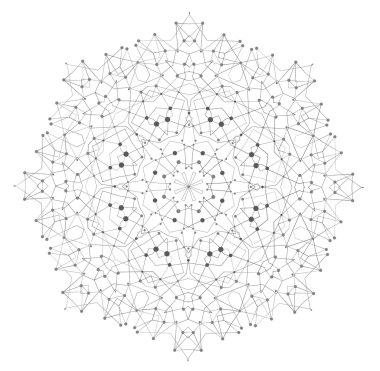 Moleküler yapısı ile çizgiler ve noktalar