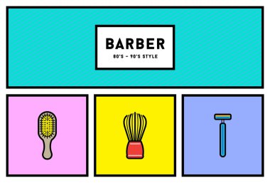 Retro tarzı Icons Set 