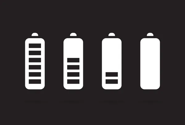 Ładowanie baterii akumulatorów ikony — Wektor stockowy