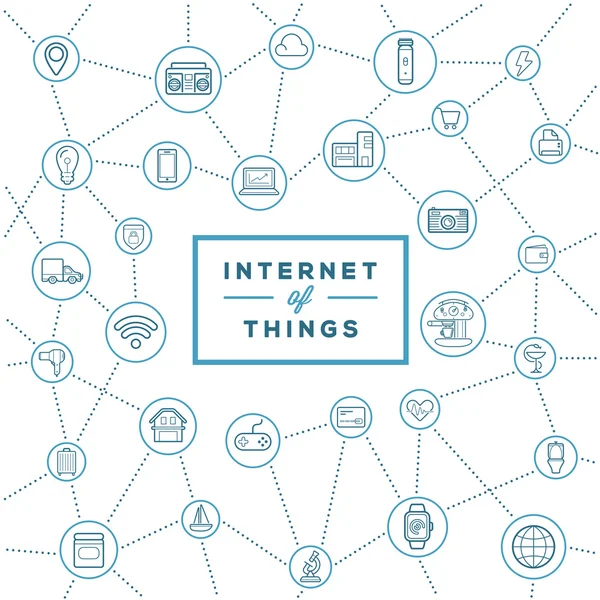 Internet des objets Smart Home Icônes — Image vectorielle