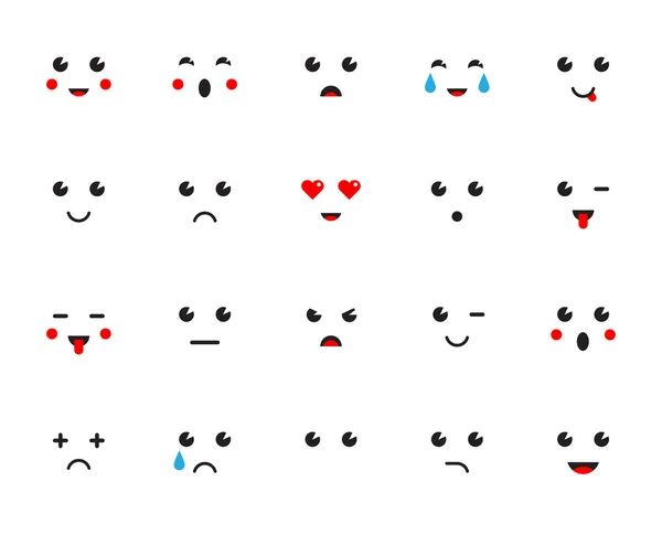 Set of Emoticons Icons — Stock Vector