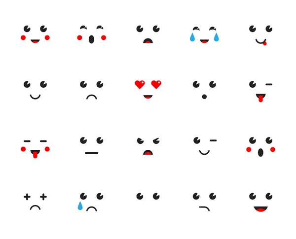 Conjunto de Emoticones Iconos — Vector de stock