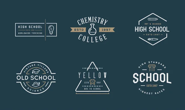 Set onderwijs identiteit elementen — Stockvector