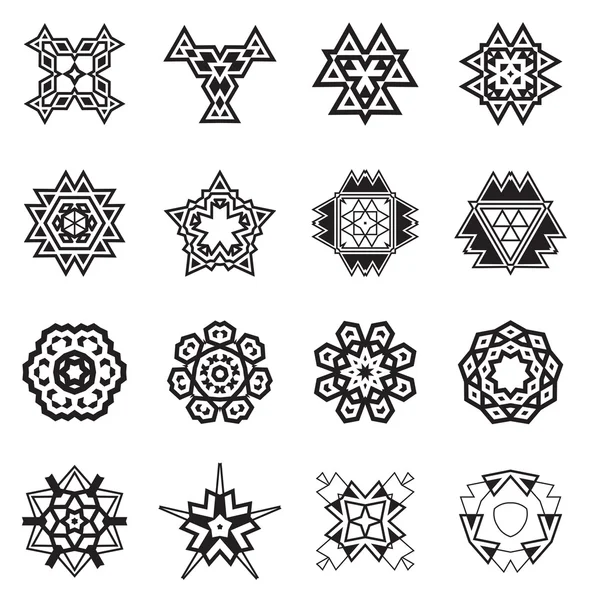 Elementos geométricos étnicos abstractos — Archivo Imágenes Vectoriales