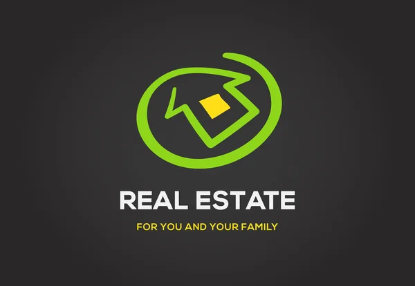 Logotipo do modelo para agência imobiliária — Vetor de Stock