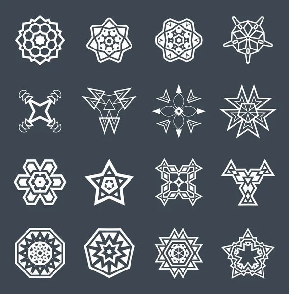 Éléments géométriques ethniques abstraits — Image vectorielle