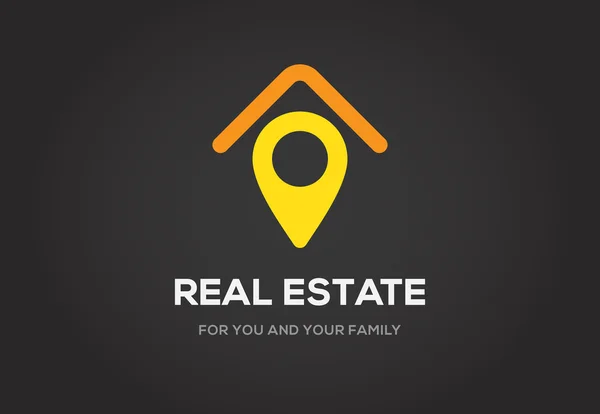 Logo templat untuk agen real estate - Stok Vektor