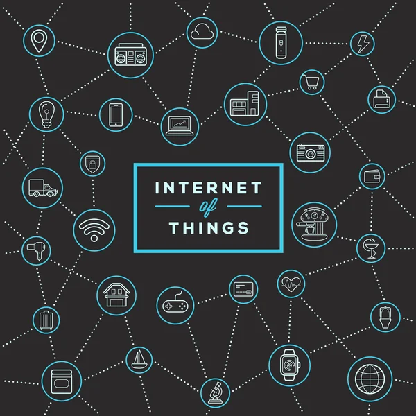 Internet des objets Smart Home Icônes — Image vectorielle