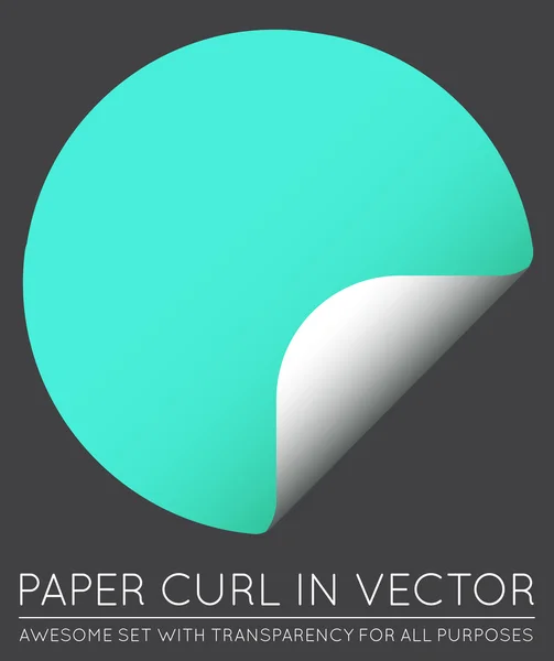 Adesivo com papel Curl —  Vetores de Stock