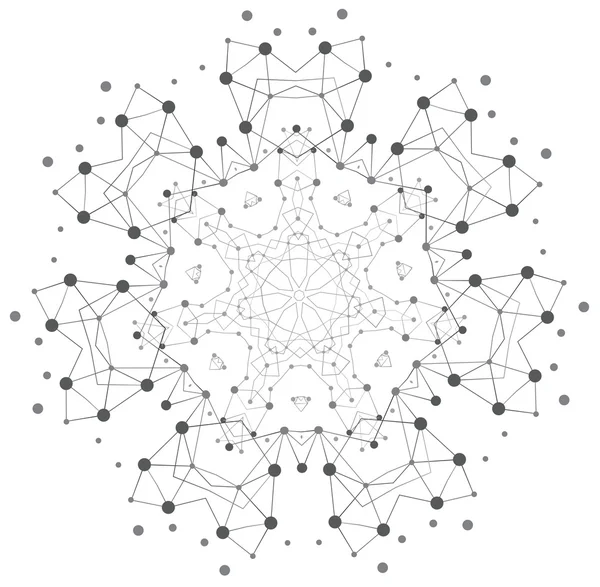 Estructura molecular con líneas y puntos — Archivo Imágenes Vectoriales