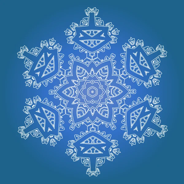 Mandala fractal psicodélico étnico — Vector de stock