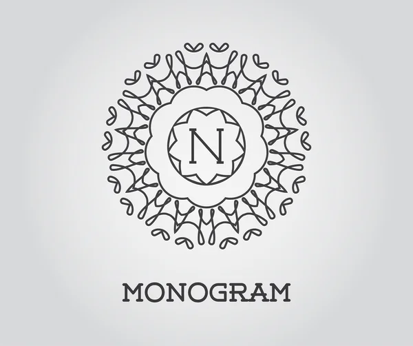 Elegante Monogrammvorlage — Stockvektor