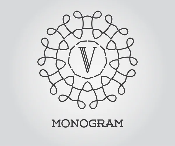 Plantilla de monograma elegante — Vector de stock