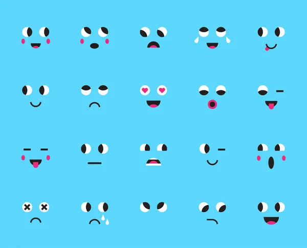 Set of Emoticons Icons — Stock Vector