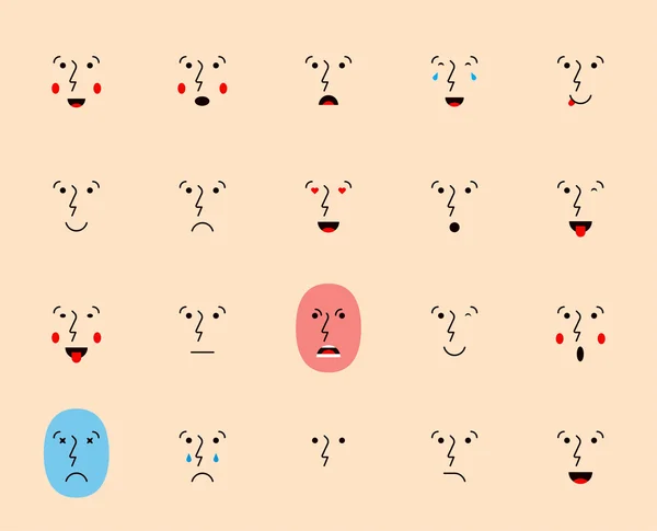 Ensemble d'icônes émoticônes — Image vectorielle