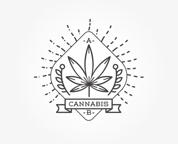 Medical Cannabis Marijuana Sign — Stock Vector