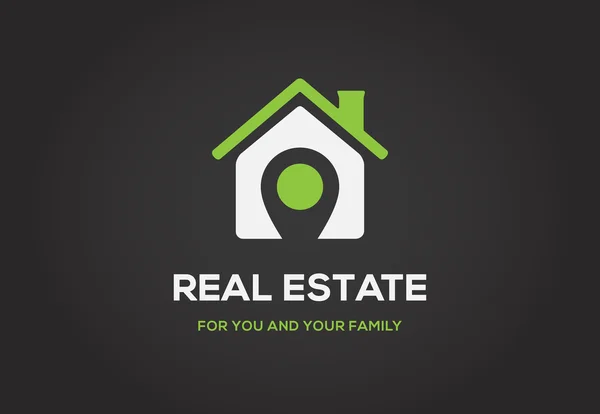 Logo templat untuk agen real estate - Stok Vektor