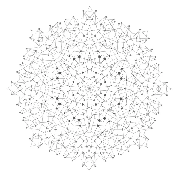 Moleküler yapısı ile çizgiler ve noktalar
