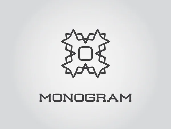 Modèle de monogramme élégant — Image vectorielle