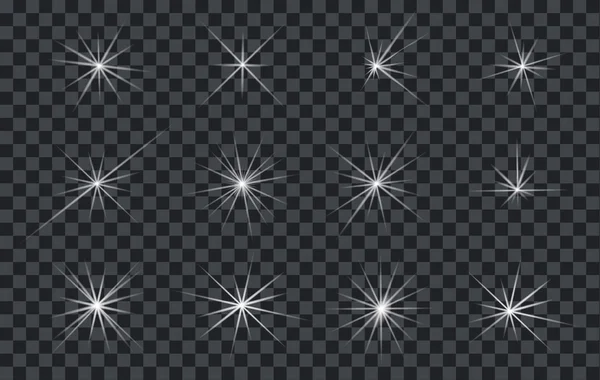 Reihe abstrakter Sterne — Stockvektor