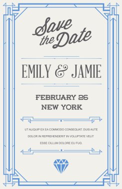 Vintage Düğün Davetiyesi 