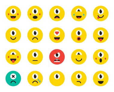 Emoticons simgeler kümesi 