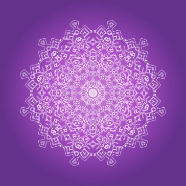 Etnik Psychedelic fraktal Mandala