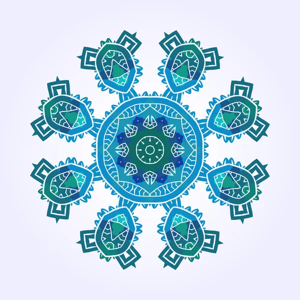 Etnische psychedelische Fractal Mandala — Stockvector