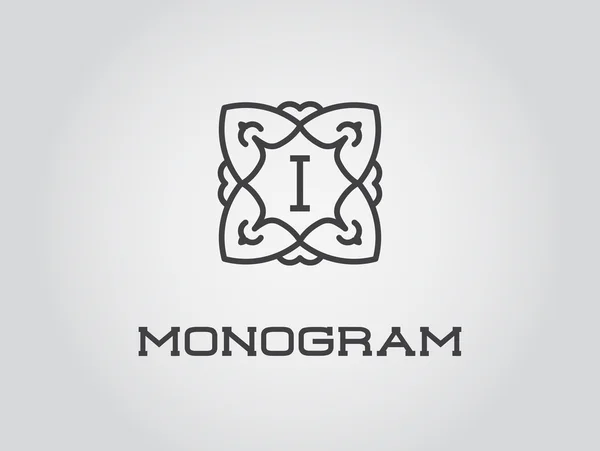 Modelo de monograma elegante —  Vetores de Stock