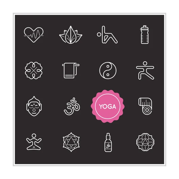 Conjunto de ícones de ioga —  Vetores de Stock